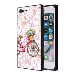 iPhone 7 8 Case,Flexible Soft TPU Cover Shell,Slim Silicone Black Rubber Non-Slip Durable Design Protective Phone Case for iPhone 7 8 -Bicycle