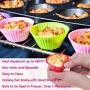 Silicone Cupcake Liners, Selizo 45 Pcs Reusable Silicone Baking Cups Nonstick Muffin Molds for Cake Balls, Muffins, Cupcakes and Candies, Assorted Bright Colors