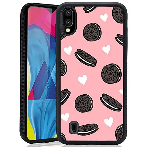 Samsung M10 Case,Flexible Soft TPU Cover Shell,Slim Silicone Black Rubber Non-Slip Durable Design Protective Phone Case for Samsung M10 -Biscuits