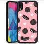 Samsung M10 Case,Flexible Soft TPU Cover Shell,Slim Silicone Black Rubber Non-Slip Durable Design Protective Phone Case for Samsung M10 -Biscuits