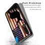 Huawei P30 Case with American Flag Pattern Whimsical Design Bumper Black Soft TPU and PC Protection Anti-Slippery &Fingerprint Case for Huawei P30