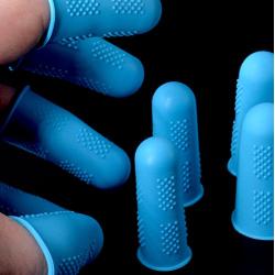 Finger Protectors [Flex Series - 9-Pack] The Original Silicone Non-Stick Guard Covers [Small (3) / Medium (3) / Large (3)] for Hot Glue/Sewing/Wax/Rosin/Resin/Honey/Adhesive/Scrapbooking