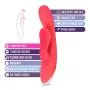Hop - Trix - 7 Vibrating Functions Strong Rumbly Platinum Silicone Vibrator - Powerful G Spot and Clitoral Stimulator - Waterproof - Sex Toy of Women - Sex Toy for Couples (Cerise)