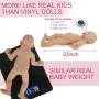 Vollence 23 inch Realistic Reborn Baby Dolls That Look Real,Not Vinyl Material Dolls,Solid Full Silicone Body Baby Dolls,Handmadelifelike Newborn Baby Dolls - Boy