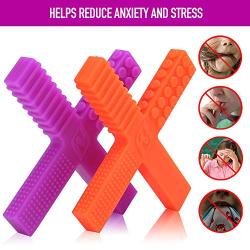 Sensory Chew Stick Toys for Boys Girls Kids with Autism, ADHD, SPD, Oral Motor Needs - Baby Teething Chewy Tubes 2 Different Hardness with 4 Unique Textures (2 Pack)