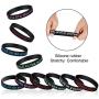 48 Pieces Silicone Bracelets Black Inspirational Silicone Wristbands Motivational Rubber Stretch Bracelets for Men Women