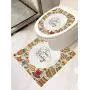 Tea Party Modern Toilet Sticker Design Cartoon Drawing Style Kitchenware and Tea Party Items Cups Pots Colorful Design Apartment Home Bathroom Decoration Set of 2 Multicolor