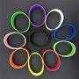 GOGO 10 PCS Wide Silicone Wristbands Rubber Bracelets, Party Favors