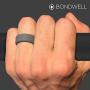 BONDWELL Silicone Wedding Ring for Men Save Your Finger & A Marriage Safe, Durable Rubber Wedding Band for Active Athletes, Military, Crossfit, Weight Lifting, Workout