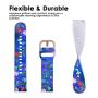 VIGOSS Compatible Galaxy Watch 42mm Bands Women 20mm Width Silicone Strap Replacement Wristband for Samsung Galaxy Watch 42mm SM-R810 Smartwatch (Blue Sea World)