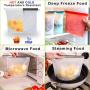 Reusable Silicone Food Storage Bags-6 packs, 2xLarge & 4xMedium Airtight Seal Food Preservation Bag, Plastic Conteiner Food Preservation Bag for Snacks, Sandwiches, Fruits, Lunch, Liquid, Meat