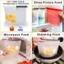 Reusable Silicone Food Storage Bags-6 packs, 2xLarge & 4xMedium Airtight Seal Food Preservation Bag, Plastic Conteiner Food Preservation Bag for Snacks, Sandwiches, Fruits, Lunch, Liquid, Meat