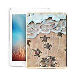 GinHo Customized Protective Cover iPad Air 2 Baby Turtle with Slim Soft Durable TPU Ultra-Clear Silicone UV Printing Case