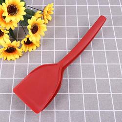 Hemoton Grip and Flip Tongs Spatula 2 in 1 Cooking Turner Silicone Kitchen Spatula for Steak Omelette Pancake Egg Frying Red