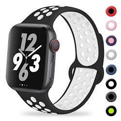 TIMTU Compatible with Apple Watch Band 38mm 42mm 40mm 44mm, Soft Silicone Replacement Wristband for Apple Watch Series 4/3/2/1 for Woman and Man