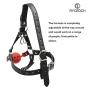 RYOZOCH Silicone Gag with Head Slave Harness Nose Hook Flirting Mouth Gags Sex Toys for Couple Adult Games Unisex Sex Products (Red+Black, 1.5in Ball)