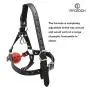 RYOZOCH Silicone Gag with Head Slave Harness Nose Hook Flirting Mouth Gags Sex Toys for Couple Adult Games Unisex Sex Products (Red+Black, 1.5in Ball)