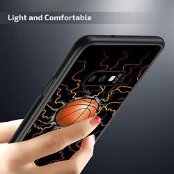 Samsung Galaxy S10e Case with Basketball Fire Pattern Whimsical Design Bumper Black Soft TPU and PC Protection Anti-Slippery &Fingerprint Case for Samsung Galaxy S10e