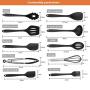 Silicone Cooking Utensils,Silicone Kitchen Utensils Set, Cooking Tool Set Heat Resistant Silicone Kitchenware, Non-Stick Kitchen Baking Tool,Green