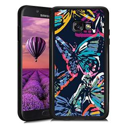 Samsung Galaxy A5 2017 Case,Flexible Soft TPU Cover Shell,Slim Silicone Black Rubber Non-Slip Durable Design Protective Phone Case for Samsung Galaxy A5 2017 -Butterfly