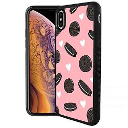 iPhone Xs iPhone X Case,Flexible Soft TPU Cover Shell,Slim Silicone Black Rubber Non-Slip Durable Design Protective Phone Case for iPhone Xs iPhone X -Biscuits