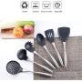 JYHYGS Kitchenware Set, Special Spatula 304 Stainless Steel Silicone, Non-Stick Pot High Temperature Spoon Cooking Shovel, 6 Sets