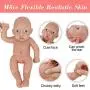 Vollence 11 Inch Full Silicone Baby Doll That Look Real,Eyes Open Reborn Baby Doll,Similar Full Weighted Real Baby Doll,Handmade Lifelike Baby Dolls - Girl