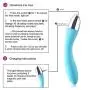 One Button Operation Silicone Wand Massager,10 Powerful Speed Mode, 100% Waterproof,Memory Function,Magnetic Charging,Sport Recovery.(Blue)