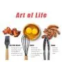 GYJ Kitchenware Set 11 Pieces Cookware Non-Stick Silicone and Wooden Cutlery Set BPA-Free Non-Toxic Blade Set Best Chef Kitchenware Set Chef Portable Quality Household Products