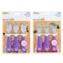 Munchkin Raise Toddler Forks and Spoons 6 Piece, Purple