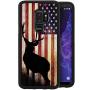 Samsung Galaxy S9 Case with American Flag Pattern Whimsical Design Bumper Black Soft TPU and PC Protection Anti-Slippery &Fingerprint Case for Samsung Galaxy S9