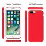 iPhone 8 Case Liquid Silicone, iPhone 7 Silicone Case Miracase Gel Rubber Full Body Protection Shockproof Cover Case Drop Protection for Apple iPhone 7/ iPhone 8(4.7") (Red)