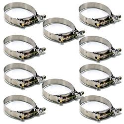 Squirrelly 3" Stainless Steel T-Bolt Clamp for 3.0 inch Silicone Turbo Intercooler (10 Pack)