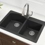 Kraus Forteza Granite Kitchen Sink, 33-Inch, KGD-50BLACK