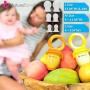 NatureBond Baby Food Feeder/Fruit Feeder Pacifier (2 Pack) - Infant Teething Toy Teether in Appetite Stimulating Colors | Bonus Includes All Sizes Silicone Sacs (Sunshine Orange and Lemonade Yellow)