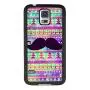 Samsung Galaxy S5 Case with Beard Pattern Whimsical Design Bumper Black Soft TPU and PC Protection Anti-Slippery &Fingerprint Case for Samsung Galaxy S5