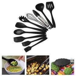 Cooking 10-Piece Eco-Friendly Non-Stick Pan Set Kitchen Fitting Silicone Kitchenware Eco-Friendly Kitchen Tools Baking Utensils Heat Resistant Chef Kitchen