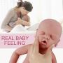 Vollence 18 inch Sleeping Full Body Silicone Baby Dolls,Not Vinyl Material Dolls,Eye Closed Realistic Newborn Real Baby Dolls That Look Real, Soft Handmade Silicone Lifelike Baby Doll - Boy