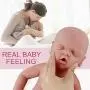 Vollence 18 inch Sleeping Full Body Silicone Baby Dolls,Not Vinyl Material Dolls,Eye Closed Realistic Newborn Real Baby Dolls That Look Real, Soft Handmade Silicone Lifelike Baby Doll - Boy