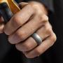 ThunderFit Silicone Rings, 7 Rings / 1 Ring Wedding Bands for Men - 8.7 mm Wide - 2.5mm Thick