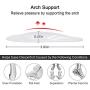 Dr. Foots Arch Support Shoe Insoles for Flat Feet, Gel Arch Inserts for Plantar Fasciitis, Adhesive Arch Pad for Relieve Pressure and Feet Pain- 3 Pairs ( Clear)