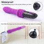 Silicone Thrusting Dildo Vibrator Women’s Toy 7 Speed 360 Degree Rotating Pulsator G Spot Clitoris Stimulator Wand Vagina Massager Pocket Size USB Adult Sex with Raised Dotted Balls Products Purple