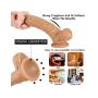 Lovers Double Layered Dildo 8 Inch Hyper Realistic Dual layer Liquid Silicone Mens Penis Cock Dong Anal Sex Toys for Masturbation (Flesh1)