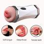 T-Shirt Headphone Intelligent Mássage Cup 2-in-1 Vibrating Oral Cup, Adult Toys for Men Thrust & Rotate