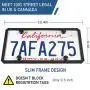 License Plate Frame - ONE PIX Silicone License Plate Covers Holders Rust-Proof/Rattle-Proof/Weather-Proof for Car License Plate - Black
