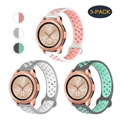 Valband Compatible Samsung Galaxy Watch (42mm) Band/Galaxy Watch Active (40mm) Bands, Soft Silicone 20mm Watch Band Replacement Sport Strap Wristband for Women Men