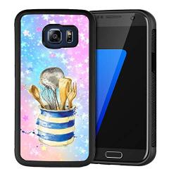 Samsung Galaxy S6 Case, Kitchenware Shock-Absorption TPU Rubber Bumper Samsung Galaxy S6 Case, Ultra Thin Slim Protective Cover for Samsung Galaxy S6-Black