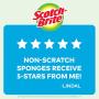 Scotch-Brite Non-Scratch Scrub Sponge, Cleaning Power for Everyday Jobs, 6 Scrub Sponges