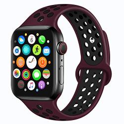 Bravely klimbing Compatible with Apple Watch Band 44mm 42mm 40mm 38mm, Soft Silicone iWatch Bands Replacement Sport Bands for iWatch Series 5 4 3 2 1 for Men and Women S/M M/L