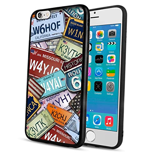 Glossy Corner Case Fits for iPhone 6 Plus (2014) | iPhone 6s Plus (2015) [5.5inch] License Plate